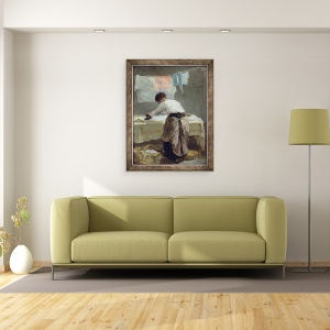 Tablou inramat - Armand-Desire Gautier - Femeie de calcat, 70 x 90 cm - Img 2