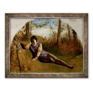 Tablou inramat - Arthur Hughes - Tanarul poet, 70 x 90 cm