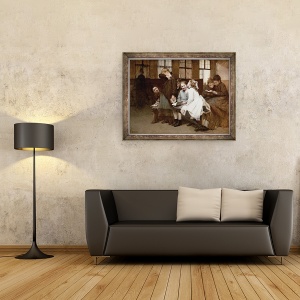 Tablou inramat - Auguste Joseph Trupheme - in detentie, 70 x 90 cm - Img 2