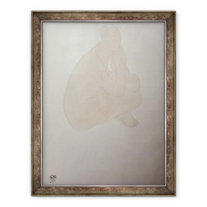 Tablou inramat - Auguste Rodin - Femeie sezand cu Legged, 60 x 80 cm