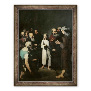 Tablou inramat - Auguste Theodule Ribot - Isus cu doctorii, 60 x 80 cm