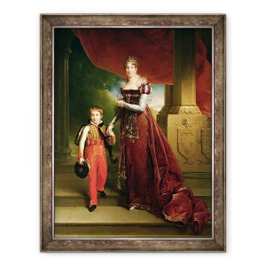 Tablou inramat - Baron Gerard, Francois Pascal Simon - Marie Amelie de Bourbon 1782-1866 Ducesa de Orleans si Fiul ei, 70 x 90 cm