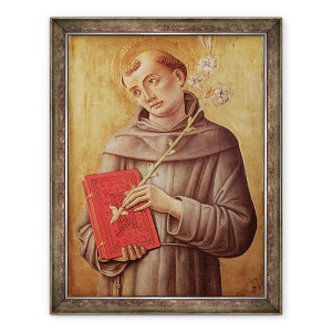 Tablou inramat - Bartolomeo Vivarini - Sfantul Anton de Padova, 70 x 90 cm