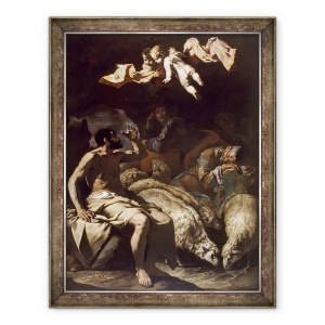 Tablou inramat - Bassante Passante Bartolomeo - ingerul care apare pastorilor, 60 x 80 cm