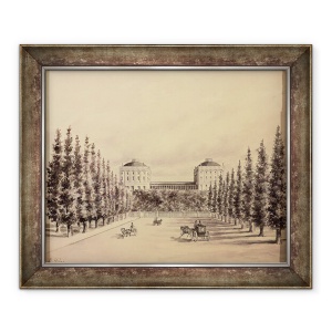 Tablou inramat - Benjamin Henry Latrobe - Statele Unite ale Americii Capitol de Pennsylvania Avenue, 50 x 60 cm