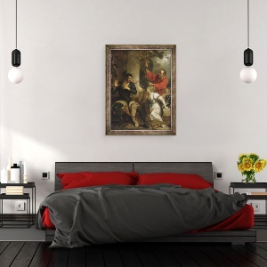 Tablou inramat - Benjamin West - Fata si Orlando, 70 x 90 cm - Img 3