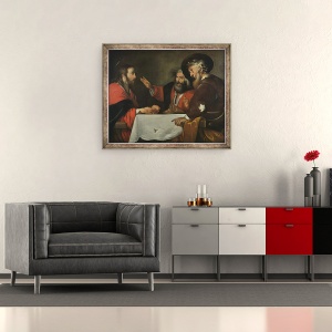Tablou inramat - Bernardo Strozzi - Cina de la Emmaus, 70 x 85 cm - Img 2
