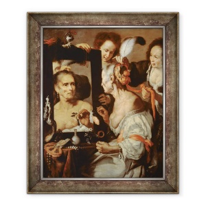 Tablou inramat - Bernardo Strozzi - Vechi Coquette, 50 x 60 cm