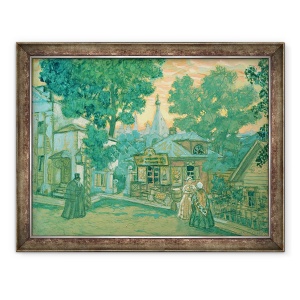Tablou inramat - Boris Mikhailovich Kustodiev - Proiectare scena pentru piesa lui Ostrovsky Nu un ban..., 70 x 90 cm