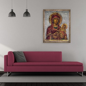Tablou inramat - Byzantine - Virgin si Copil, 70 x 85 cm - Img 2