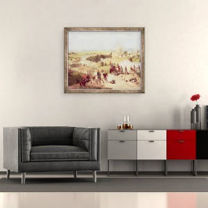 Tablou inramat - C. Escalante - Batalia de la Molino del Rey, 50 x 60 cm - Img 2