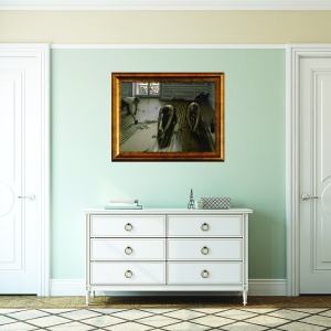 Tablou decorativ modern living înrămat Caillebotte The Floor Planers 30x40 cm