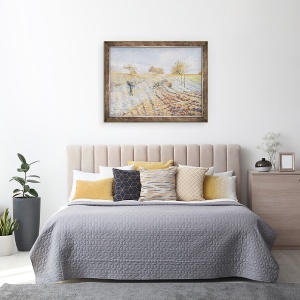 Tablou inramat - Camille Pissarro - Alb Frost, 60 x 80 cm - Img 3