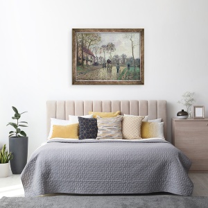 Tablou inramat - Camille Pissarro - Antrenorul catre Louveciennes, 60 x 80 cm - Img 3