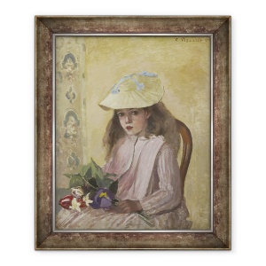 Tablou inramat - Camille Pissarro - Portretul Fiicei Artistului, 70 x 85 cm