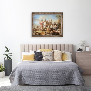 Tablou inramat - Carle van Loo - Victoria lui Alexandru asupra lui Porus, 70 x 90 cm - Img 3