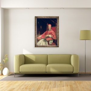 Tablou inramat - Carlo Maratta - Portretul Papei Clement IX 1600-69, 70 x 90 cm - Img 2