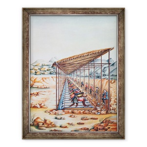 Tablou inramat - Carlos Juliao - Spalare pietre pretioase in Brazilia, 70 x 90 cm