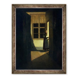 Tablou inramat - Caspar David Friedrich - Femeia cu sfesnicul, 70 x 90 cm