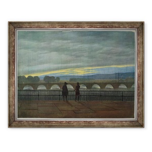 Tablou inramat - Caspar David Friedrich - Podul August din Dresda, 70 x 90 cm