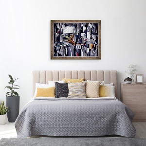 Tablou inramat - Catherine Abel - La Rive Gauche, 70 x 90 cm - Img 3