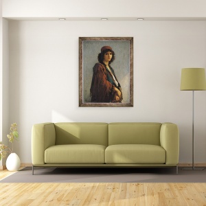 Tablou inramat - Charles Landelle - Tanar sarb boem, 70 x 90 cm - Img 2