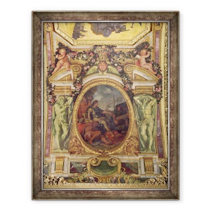 Tablou inramat - Charles Le Brun - Restabilirea drepturilor de navigatie in 1663, 70 x 90 cm