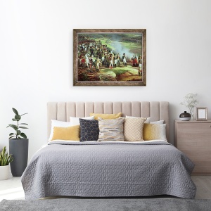 Tablou inramat - Charles Thevenin - Predarea lui Ulm, 20 octombrie 1805, detaliu al lui Napoleon, 60 x 80 cm - Img 3