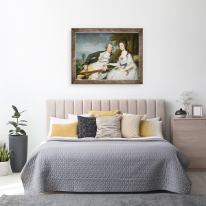 Tablou inramat - Charles Willson Peale - Benjamin si Eleanor Ridgely laming, 70 x 90 cm - Img 3
