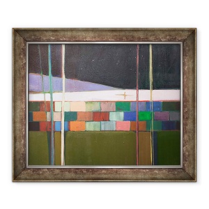 Tablou inramat - Charlotte Evans - blocuri curcubeu, 50 x 60 cm