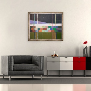 Tablou inramat - Charlotte Evans - blocuri curcubeu, 50 x 60 cm - Img 2