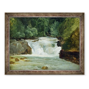 Tablou inramat - Christian Ernst Bernhard Morgenstern - O cascada in Bavaria Superioara, 70 x 90 cm