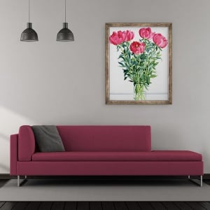 Tablou inramat - Christopher Ryland - Bujori, 50 x 60 cm - Img 2