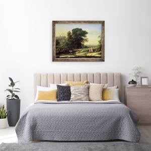 Tablou inramat - Claude Lorrain - Peisaj cu Cephalus si Procris Reunite de Diana, 60 x 80 cm - Img 3