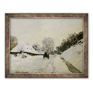Tablou inramat - Claude Monet - Cosul, sau Drumul sub zapada la Honfleur, 70 x 90 cm