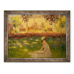 Tablou inramat - Claude Monet - Femeie intr-o gradina, 70 x 90 cm