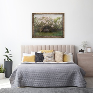Tablou inramat - Claude Monet - Lilacs, Vremea Gri, 60 x 80 cm - Img 3