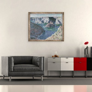 Tablou inramat - Claude Monet - Stancile Belle Ile, 50 x 60 cm - Img 2