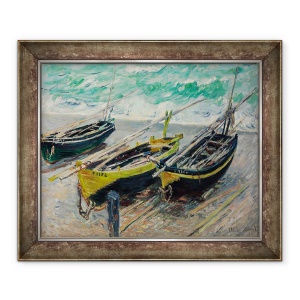 Tablou inramat - Claude Monet - Trei barci de pescuit, 50 x 60 cm