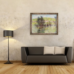 Tablou inramat - Claude Monet - Vetheuil, Vedere de la Lavacourt, 60 x 80 cm - Img 2