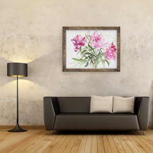 Tablou inramat - Claudia Hutchins-Puechavy - Bujori I, 60 x 80 cm - Img 3
