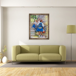 Tablou inramat - Colin Bootman - Schoolgirl Banter, 2019, 60 x 80 cm - Img 2