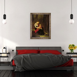 Tablou inramat - Constance Marie Mayer-Lamartiniere - Mama Fericita, 60 x 80 cm - Img 3
