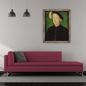 Tablou inramat - Corneille de Lyon - Portretul lui Charles de France 1522-45 Duce de Orleans, 70 x 85 cm - Img 2