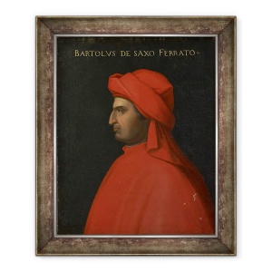 Tablou inramat - Cristofano dell' Altissimo - Portrait of Bartolo da Sassoferrato, 50 x 60 cm