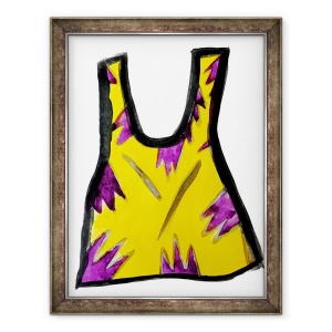 Tablou inramat - Daisy de Villeneuve - Camisol galben, 60 x 80 cm