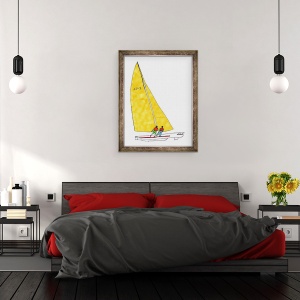 Tablou inramat - Daisy de Villeneuve - Culoare navigatie, 60 x 80 cm - Img 3