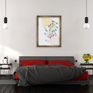 Tablou inramat - Daisy de Villeneuve - Dragoste Ura, 60 x 80 cm - Img 3