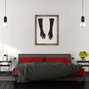 Tablou inramat - Daisy de Villeneuve - Manusi negre, 60 x 80 cm - Img 3