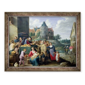 Tablou inramat - David Teniers the Younger - Cele sapte Acte de Mila, 60 x 80 cm